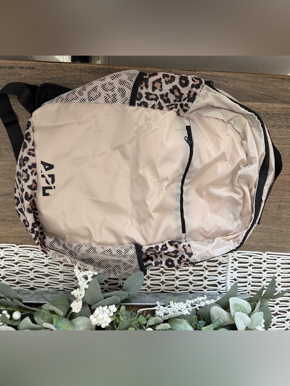 APL Leopard Accent Pink Backpack